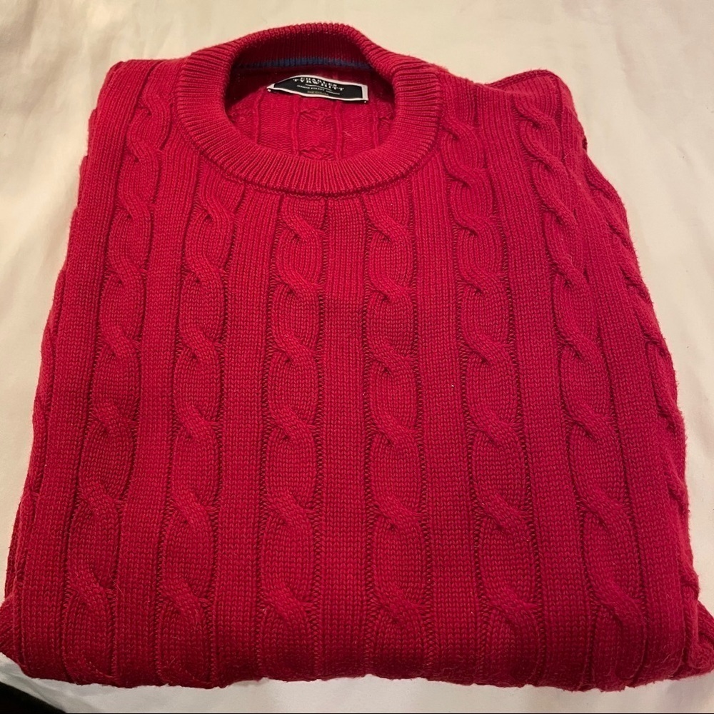 Charles Tyrwhitt Pima Cotton Cable Knit Sweater